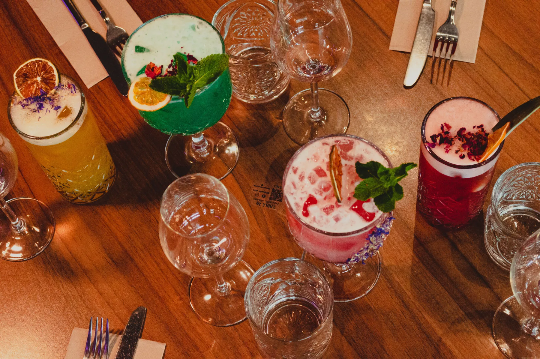Cocktails colorés